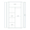 Wardrobe Combo Cabinet, (1) Half-Width Rod, (3) Adjustable Half Shelves, (1) Fixed Full Shelf, 36" x 18" x 80.5", Putty