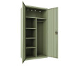 Wardrobe Combo Cabinet, (1) Half-Width Rod, (3) Adjustable Half Shelves, (1) Fixed Full Shelf, 36" x 18" x 80.5", Putty