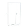 Wardrobe Combo Cabinet, (1) Half-Width Rod, (3) Adjustable Half Shelves, (1) Fixed Full Shelf, 36" x 18" x 80.5", Black