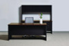 Executive Double Pedestal Steel Desks., 60" x 30" x 29.5", Walnut/Black