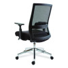 Alera Ashdale Ergonomic Fabric Swivel Task Chair, Supports 275 Lb, 18.15 To 21.89 Seat Height, Black Seat/Back, Silver Base