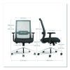 Alera Ashdale Ergonomic Fabric Swivel Task Chair, Supports 275 Lb, 18.15 To 21.89 Seat Height, Black Seat/Back, Silver Base