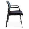 Alera Elgar Fabric Guest Chair, 24.41 x 22.64 x 31.73, Black Seat, Black Back, Black Base
