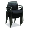 Alera Elgar Fabric Guest Chair, 24.41 x 22.64 x 31.73, Black Seat, Black Back, Black Base