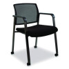 Alera Elgar Fabric Guest Chair, 24.41 x 22.64 x 31.73, Black Seat, Black Back, Black Base