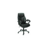 Alera Fulford Bonded Leather High-Back Managers Chair, Supports 275Lb, 18.62-22.56" Seat Height, Black Seat/Back, Silver Base