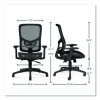 Alera Hollins Ergonomic Mesh Swivel Task Chair, Supports Up To 275Lb, 18.57 To 22.54 Seat Height, Black Seat/Back, Black Base