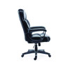 Alera Kirkdale Bonded Leather Manager Chair, Supports Up To 275 Lb, 16.18 To 22.76 Seat Height, Black Seat/Back, Black Base