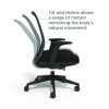 Alera Kempton Ergonomic Fabric Mesh Swivel Task Chair, Supports Up To 275Lb, 18.31 To 22.17 Seat Height, Black Seat/Back/Base