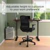 Alera Kempton Fabric Mesh Task Stool, Supports Up To 275 Lb, 26.57 To 33.62 Seat Height, Black Seat, Black Back, Black Base