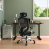 Alera Minerva Ergonomic Mesh Swivel Task Chair, Support Up To 275Lb, 17.24 To 20.98 Seat Height, Black Seat/Back, Silver Base