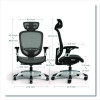 Alera Minerva Ergonomic Mesh Swivel Task Chair, Supports Up To 275Lb, 17.24 To 20.98 Seat Height, Gray Seat/Back, Silver Base