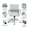 Alera Siskin Fabric Managers Chair, Supports Up To 275 Lb, 16.93 To 20.67 Seat Height, Gray Seat, Gray Back, Chrome Base