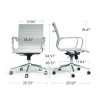 Alera Siskin Fabric Managers Chair, Supports Up To 275 Lb, 16.93 To 20.67 Seat Height, Gray Seat, Gray Back, Chrome Base