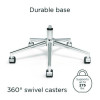 Alera Siskin Fabric Managers Chair, Supports Up To 275 Lb, 16.93 To 20.67 Seat Height, Gray Seat, Gray Back, Chrome Base