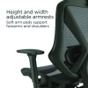 Alera Taunton Ergonomic Mesh Swivel Task Chair, Supports Up To 275Lb, 17.44 To 20.98 Seat Height, Black Seat/Back, Black Base