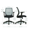 Alera Wessex Ergonomic Fabric Mesh Swivel Task Chair, Supports Up To 275Lbs, 17.09 To 20.83 Seat Height, Black Seat/Back/Base