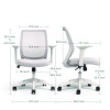Alera Wessex Ergonomic Fabric Mesh Swivel Task Chair, Supports 275 Lb, 17.09 To 20.83 Seat Height, Gray Seat/Back, White Base