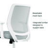 Alera Wessex Ergonomic Fabric Mesh Swivel Task Chair, Supports 275 Lb, 17.09 To 20.83 Seat Height, Gray Seat/Back, White Base