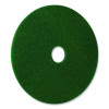 Scrubbing Pads, 12" Diameter, Green, 5/Carton