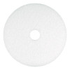 Polishing Pad, 18" Diameter, White, 5/Carton