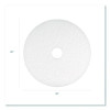 Polishing Pad, 18" Diameter, White, 5/Carton
