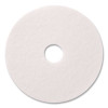 Polishing Pad, 19" Diameter, White, 5/Carton