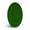 Turfscrub Brush Floor Pad, 20" Diameter, Green, 4/Carton