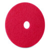 Buffing Pad, 12" Diameter, Red, 5/Carton
