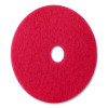 Buffing Pad, 15" Diameter, Red, 5/Carton