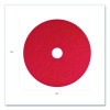Buffing Pads, 16" Diameter, Red, 5/Carton