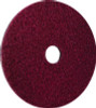 Black Diamond 400 Grit Heavy-Duty Cleaning Pad, 20" Diameter, Black/Red, 2/Carton