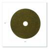 Black Diamond 1500 Grit Diamond Pad, 20" Diameter, Black And Yellow, 2/Carton