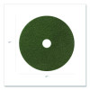 Black Diamond 3000 Grit Diamond Pad, 17" Diameter, Black And Green, 2/Carton