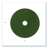 Black Diamond 3000 Grit Diamond Pad, 28" Diameter, Black And Green, 2/Carton