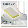 Resort Cut Scrub Sponge, Light Duty, 6.25" x 3.18", White/Yellow, 40/Carton