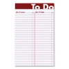 To Do Notepads, List-Management Format, Randomly Assorted Headband Colors, 50 White 5 X 8 Sheets