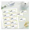 Business Cards With Metallic Gold Borders, Inkjet/Laser, 2 x 3.5, White, 10 Cards/Sheet, 10 Sheets/Pack
