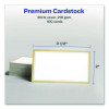 Business Cards With Metallic Gold Borders, Inkjet/Laser, 2 x 3.5, White, 10 Cards/Sheet, 10 Sheets/Pack