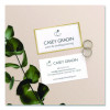 Business Cards With Metallic Gold Borders, Inkjet/Laser, 2 x 3.5, White, 10 Cards/Sheet, 10 Sheets/Pack