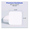 Clean Edge Square Cards, Inkjet, 2.5 x 2.5, 9 Cards/Sheet, 20 Sheets/Pack