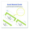 Print To The Edge Business Cards With Sure Feed Technology, 2 x 3.5, White, 8/Sheet, 20 Sheets/Pack