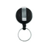 Badge Reel With Split Key Ring, Extends 30", Black, 12/Box