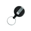 Badge Reel With Split Key Ring, Extends 30", Black, 12/Box