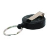 Badge Reel With Split Key Ring, Extends 30", Black, 12/Box