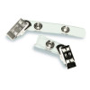 Badge Straps With Clips, 0.38" x 2.75", Clear, 25/Pack