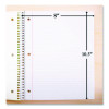 Spiral Notebooks, 3-Subject, Medium/College Rule, Randomly Assorted Cover Color, (120) 10.5 x 8 Sheets