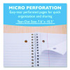 Spiral Notebooks, 3-Subject, Medium/College Rule, Randomly Assorted Cover Color, (120) 10.5 x 8 Sheets