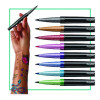 Bodymark Temporary Tattoo Markers, Fine Brush Tip, Assorted Colors, 8/Pack