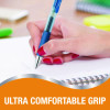 Gel-Ocity Pro Quick Dry Gel Pen, Retractable, Medium 0.7 Mm, Blue Ink, Blue/Clear Barrel, 12/Pack